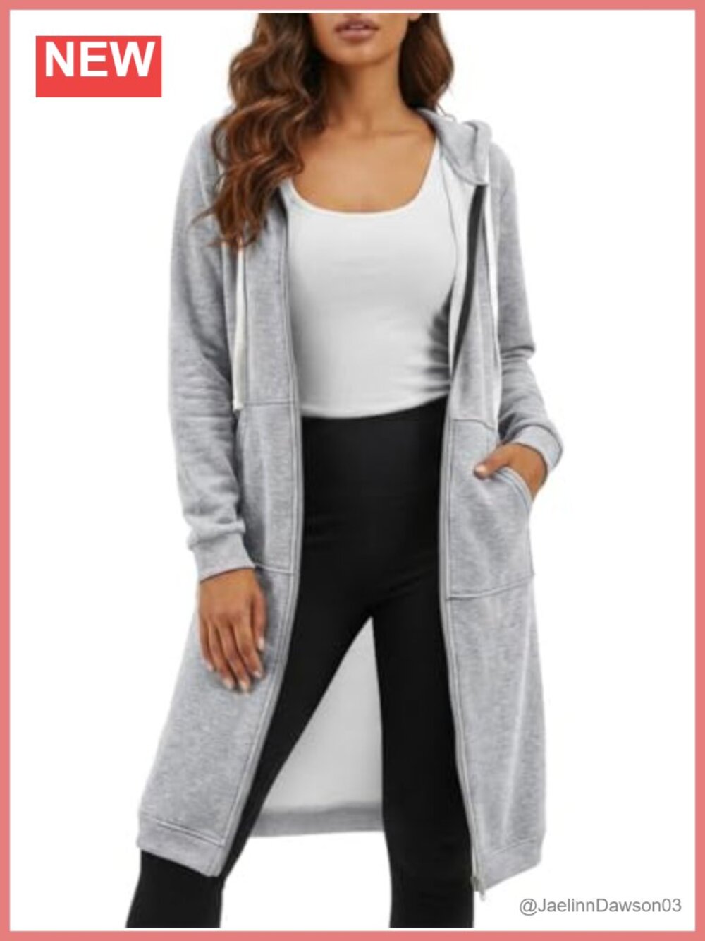 Women's Zip Up Fleece Hoodie Oversized Long Sweatshirt Pockets